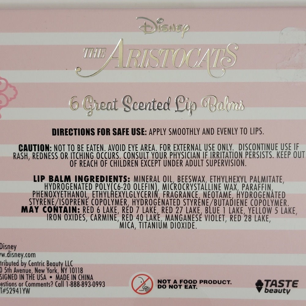 NIB Disney The Aristocats 6 Scented Lip Balms Set Marie Duchess Marie Kitten - Picture 5 of 7